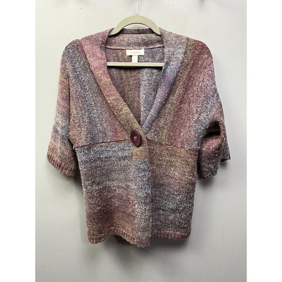 Dress Barn Sweater Women’s Petite Large V Neck Short Sleeve‎ Wool blend - Picture 1 of 6